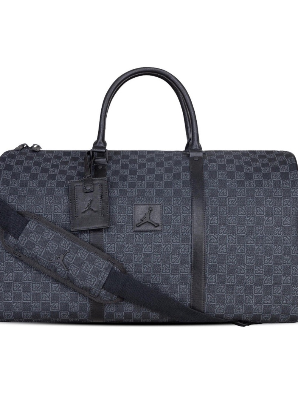 Jordan monogram duffle bag gym travel black denim